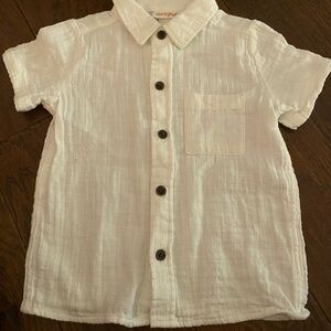 Cat & Jack White Button Down Kids Shirt